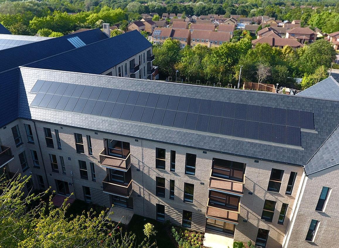 Commercial solar installation